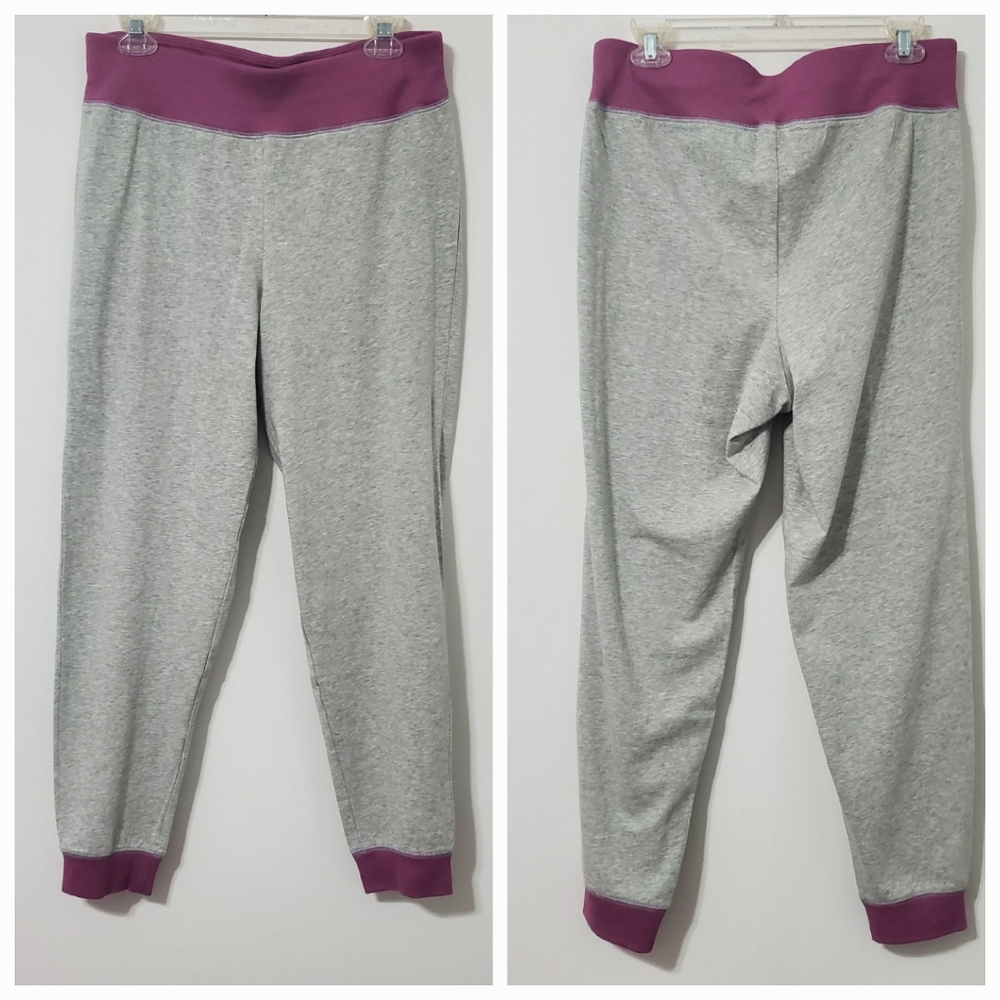 Cacique Pink Gray Striped Sleep Cami Jogger Set Size 14/16 NEW - Picture 2 of 10
